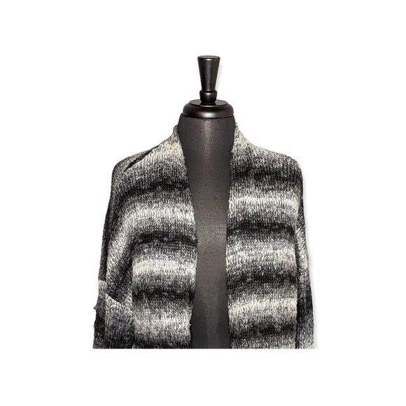 Sonoma Black & Gray Long Open Front Cardigan Size XL - Picture 2 of 9